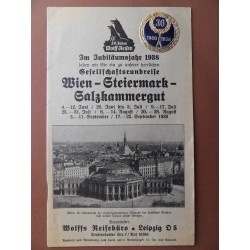 Prospekt Wolff Gesellschaftsreisen Wien - Steiermark - Salzkammergut (1938) 
